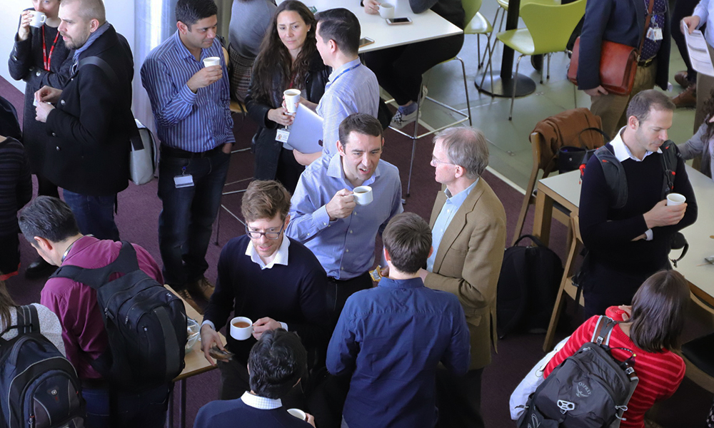 Colleagues talking at last year's Infectious Diseases Away Day