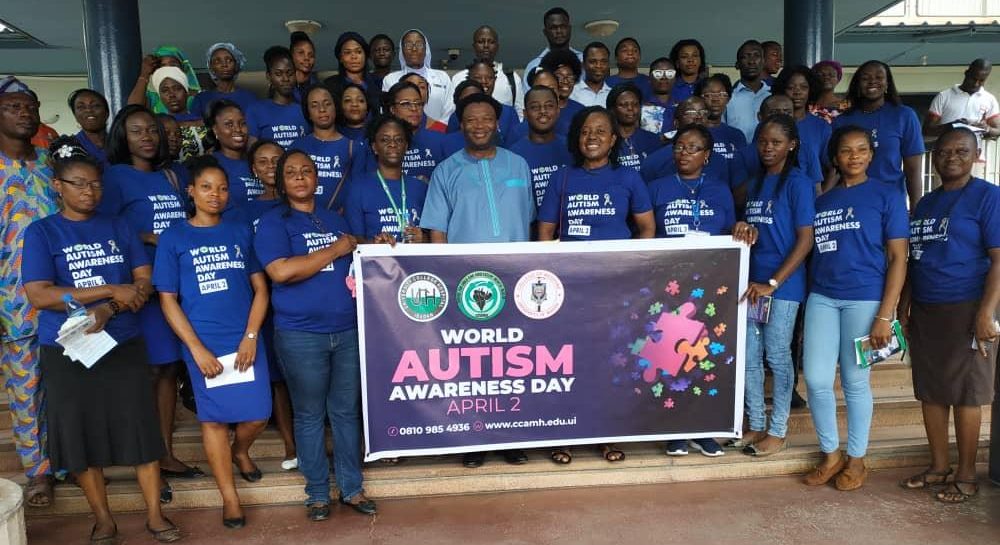 Staff and students at the Centre for Child and Adolescent Mental Health at University of Ibadan, Nigeria. Dr Ani helped to establish the postgraduate training programme in Child and Adolescent Mental Health now run by the Centre.