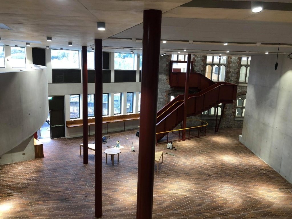 UCC student hub interior, a big empty space