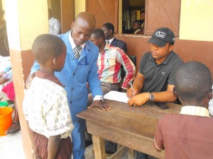 Children being mapped for worms in Osun State