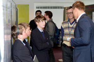 Dr Jonathan Underwood and Dr Pascal Durrenberger speaking to Misbourne School students