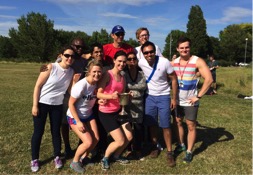 Winners team ‘Mansfield’ celebrate their rounders victory