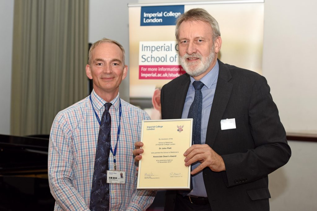 Mr Martin Lupton and award-winner Dr John Platt