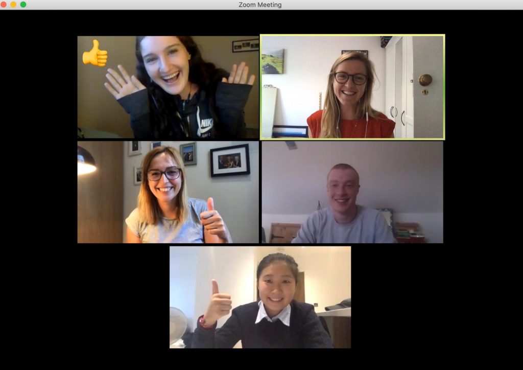 Mental health researchers on a zoom call