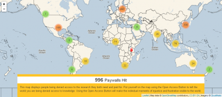 Open Access Button Paywall Map