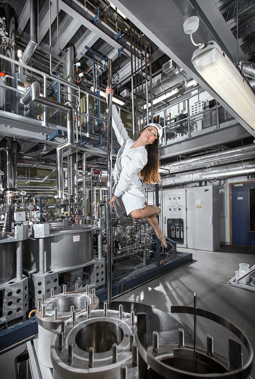 Melissa Lee Third year, MEng Chemical Engineering Pole Fitness, competing at a national level for Imperial College London Photographed at Imperial’s Carbon Capture Plant