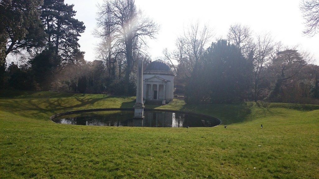 Ionic Temple and Obelisk at Chiswick House and Gardens