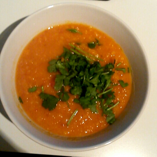 Butternut and sweet potato soup. Mmmm. 